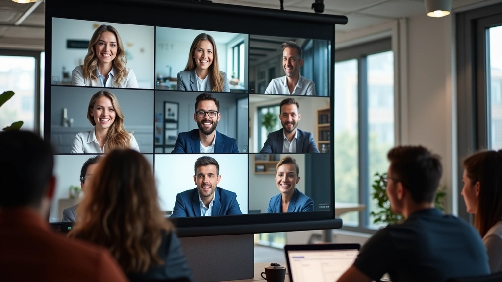 University classroom or virtual meeting with diverse professionals, online learning platform visible, collaborative discussio