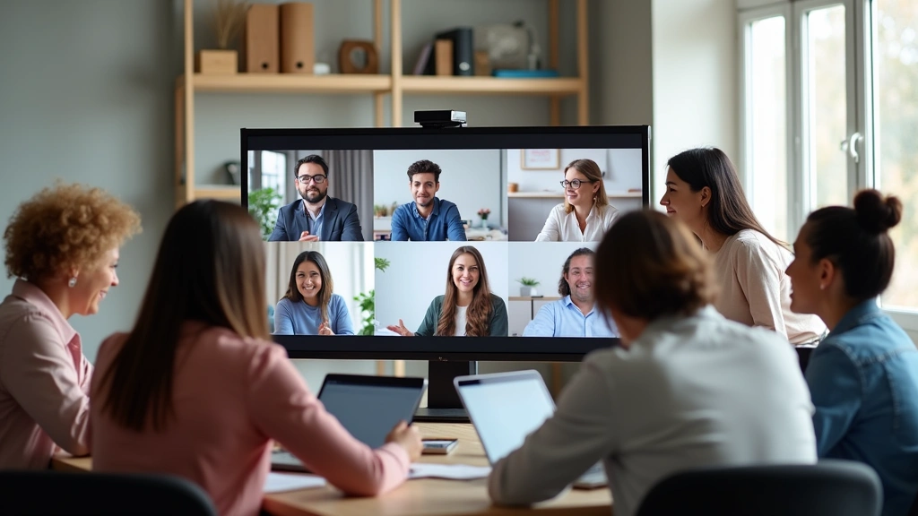 Diverse group of educators in virtual classroom meeting via video conference, professional setting, collaborative learning, n