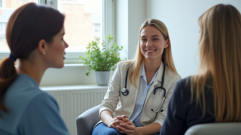 Clinical psychology practicum session in professional healthcare setting with supervisor and trainee, therapeutic office envi