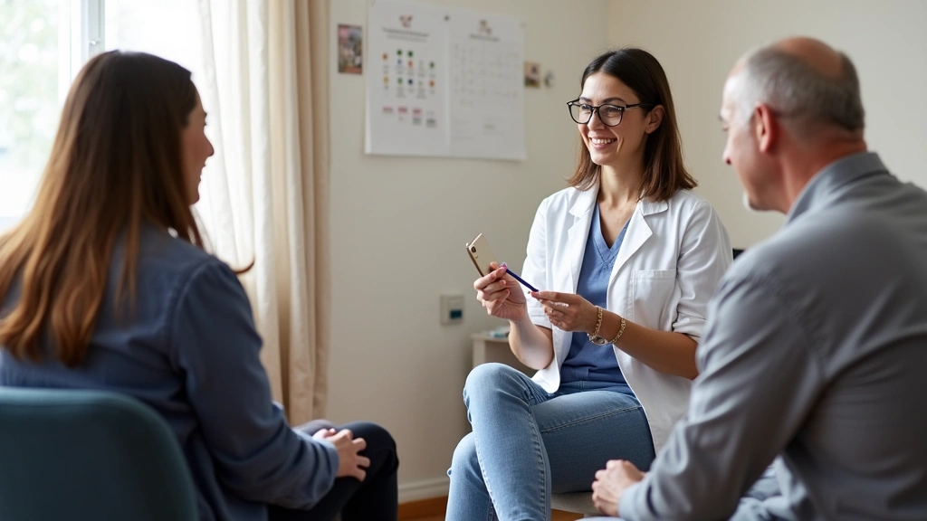 Mental health technician conducting group therapy support session with diverse patients in comfortable community mental healt
