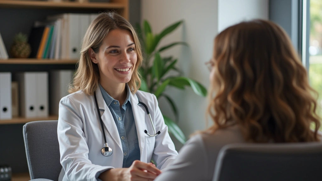 Mental health telehealth session: licensed therapist in clinical office setting during video consultation with patient, profe