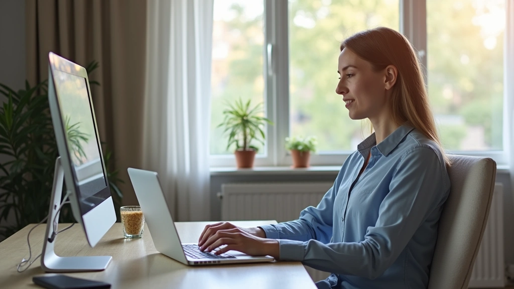 Patient scheduling appointment online using computer in comfortable home environment