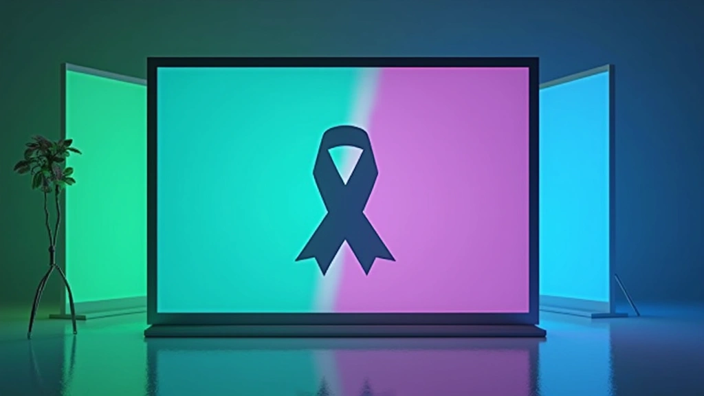 Mental health awareness campaign social media graphics featuring green, teal, purple, and blue colors on a modern digital dis