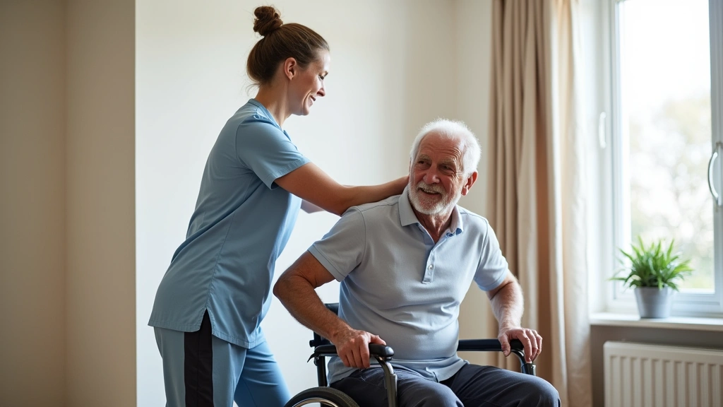 Parkinsons patient doing physical therapy exercises with therapist, demonstrating mobility work and rehabilitation in bright 