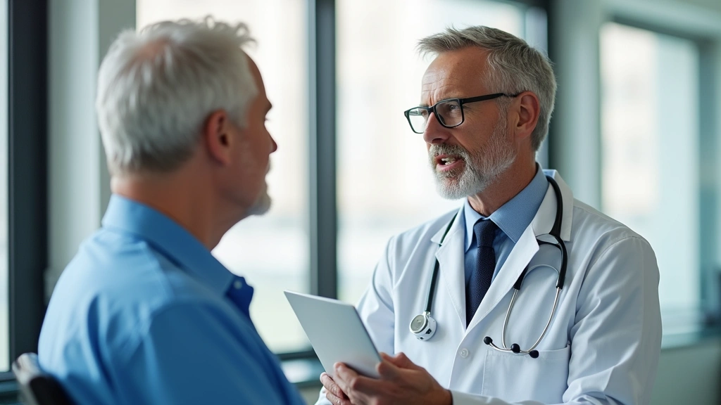 Doctor and patient having meaningful conversation in clinical setting with clear communication and trust evident in their int