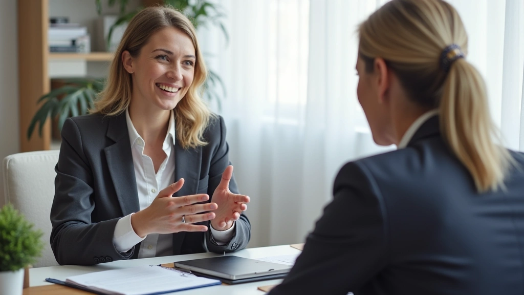 Mental health therapist and patient in confidential outpatient counseling session, comfortable clinical office, therapeutic a