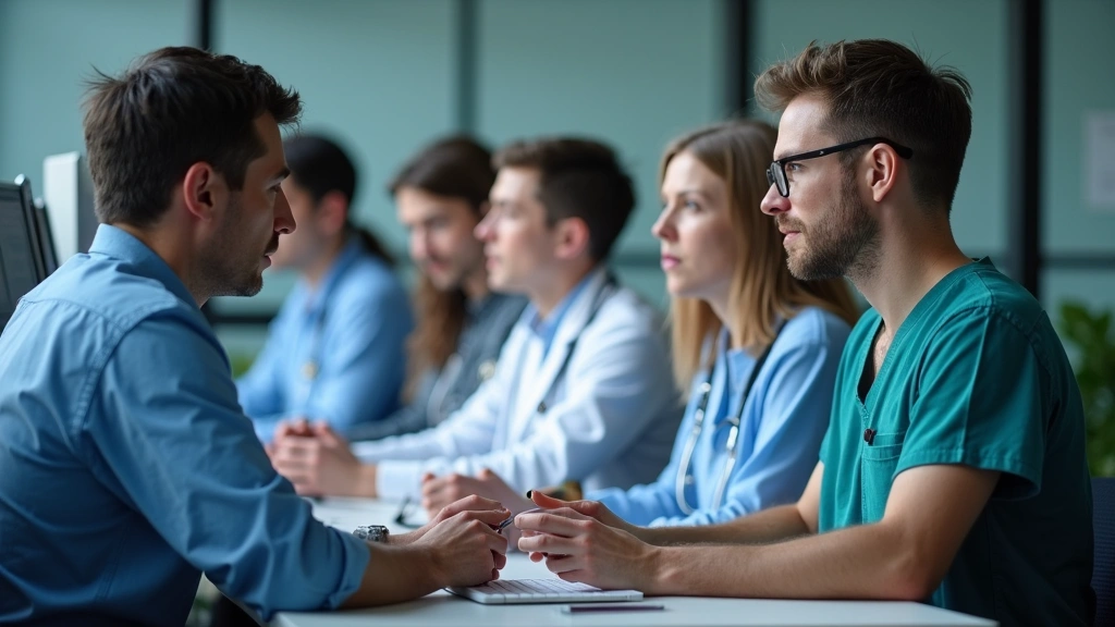 Diverse group of healthcare professionals in county health department office reviewing disease surveillance data on computer 