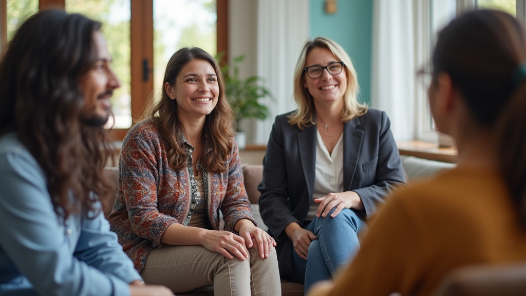 Diverse group of American Indian patients in community health education session discussing wellness and preventive care in cl